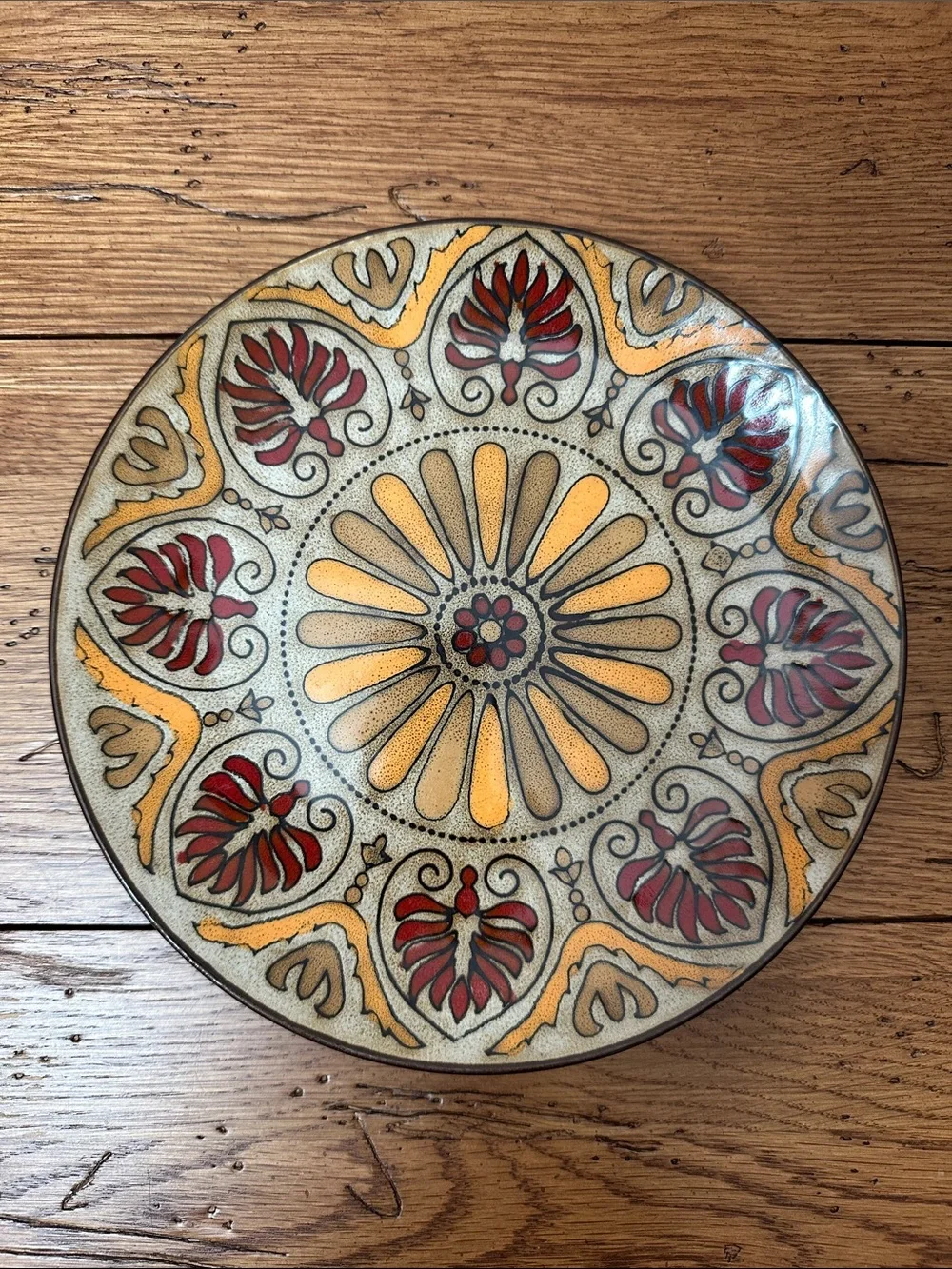 Pier 1 Myra Brown Glazed Stoneware Salad Plate - Set of 2